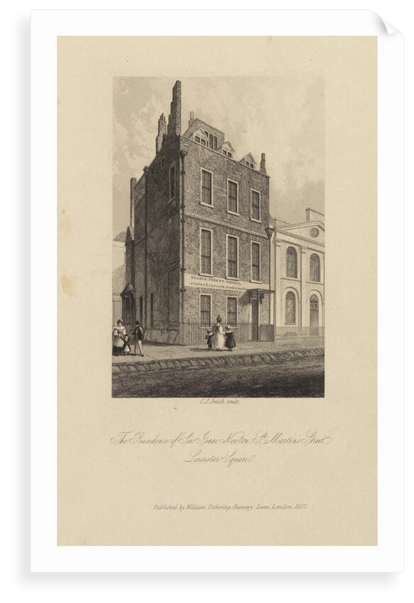 Sir Isaac Newton's house in Leicester Square by Charles John Smith