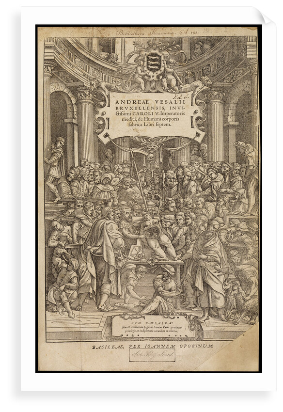 Title page of 'De humani corporis fabrica' by Studio of Titian