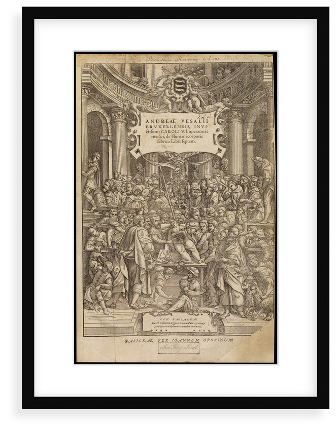 Title page of 'De humani corporis fabrica' by Studio of Titian