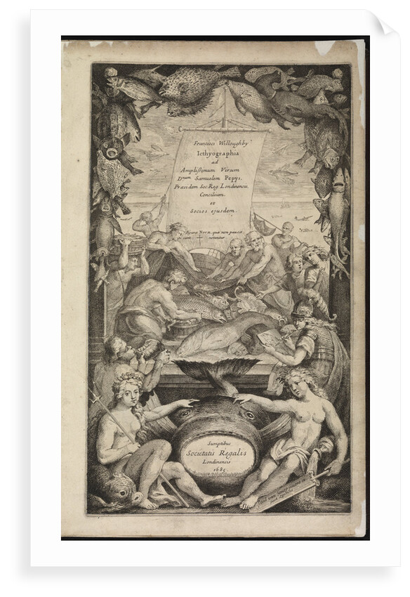 Title page of 'Icthyographia' by Paul van Somer II