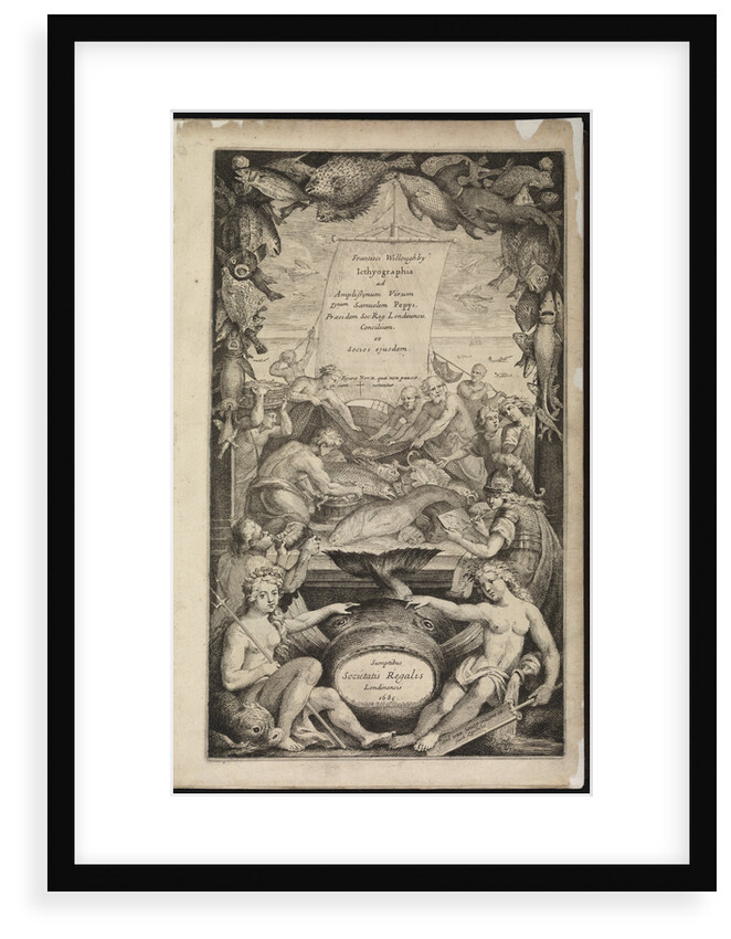 Title page of 'Icthyographia' by Paul van Somer II