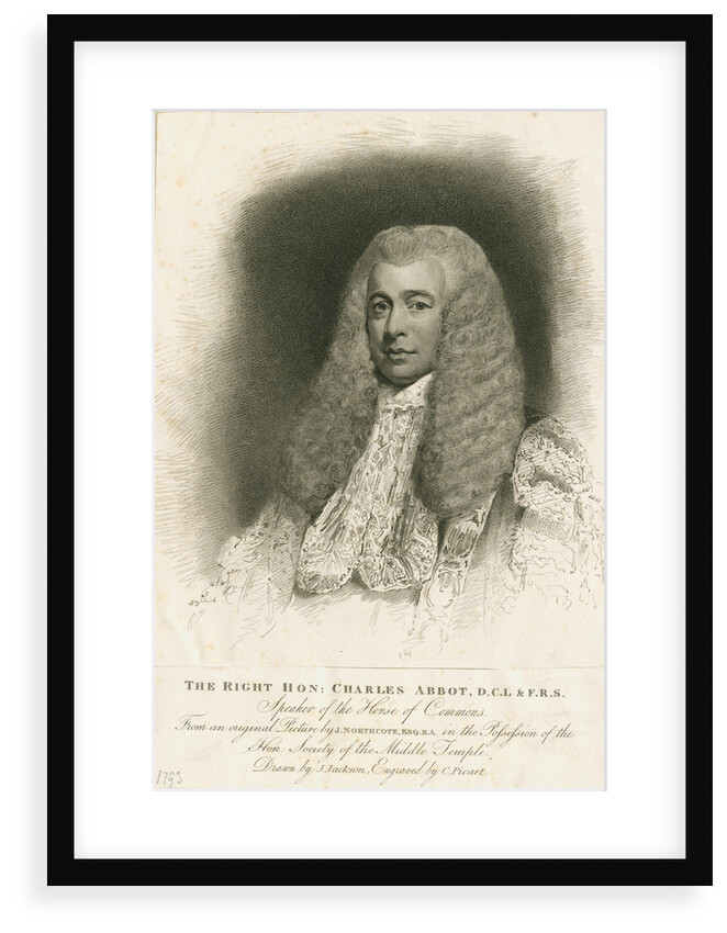 Portrait of Charles Abbot, 1st Baron Colchester (1757-1829) by Charles Picart