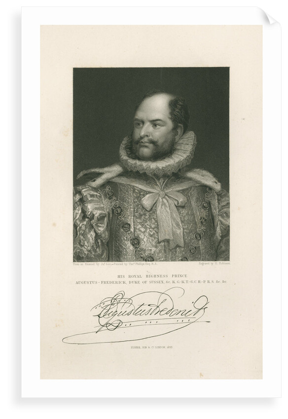 Portrait of Prince Augustus Frederick, Duke of Sussex (1773-1843) by Henry Robinson