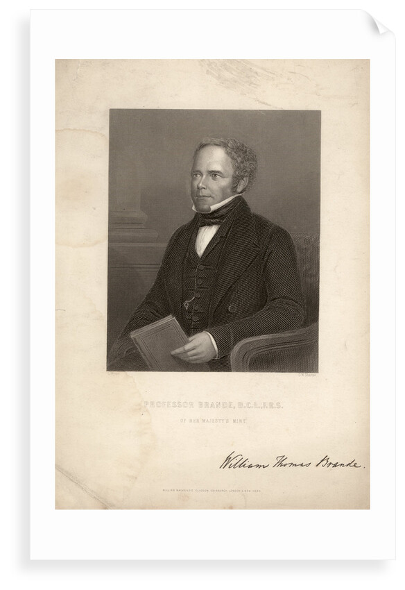 Portrait of William Thomas Brande (1788-1866) by Charles William Sharpe