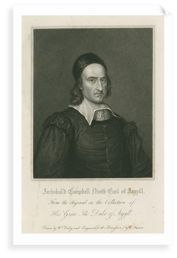 Portrait of Archibald Campbell, 9th Earl of Argyll (1629-1685) by W Freeman