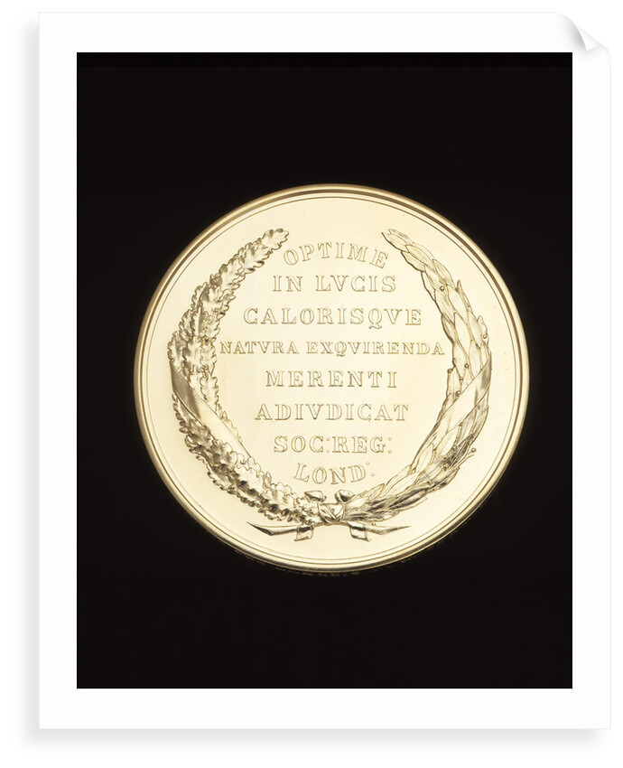 Reverse of the Rumford Medal by Anonymous