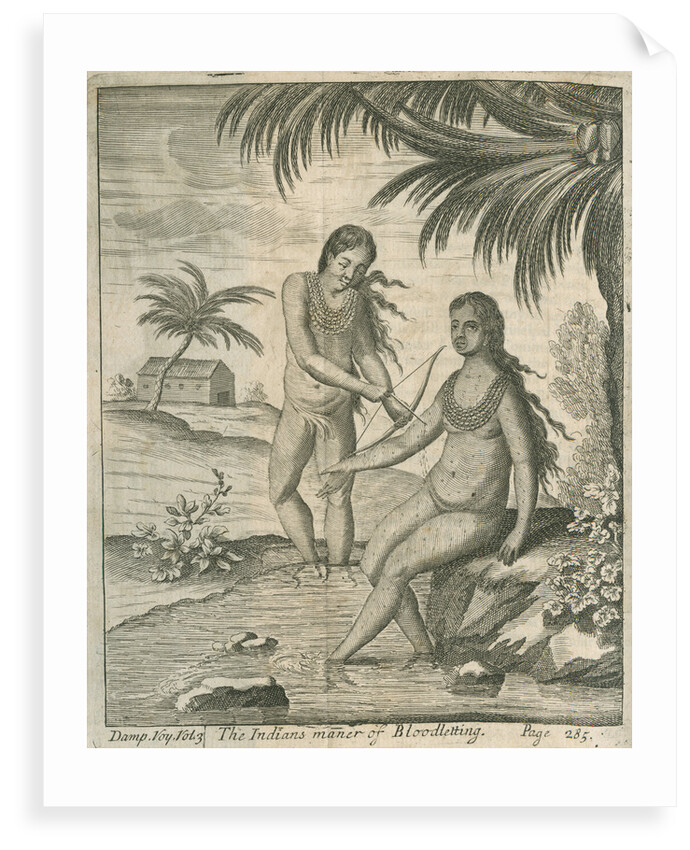 Two Kuna women practicing blood-letting by John Savage