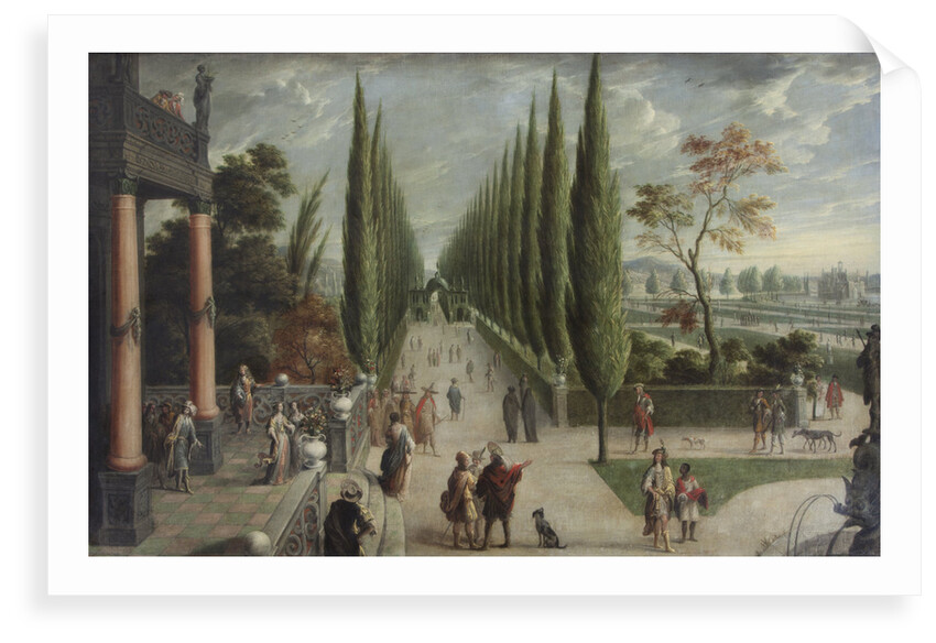 Italian-style garden landscape by Anonymous