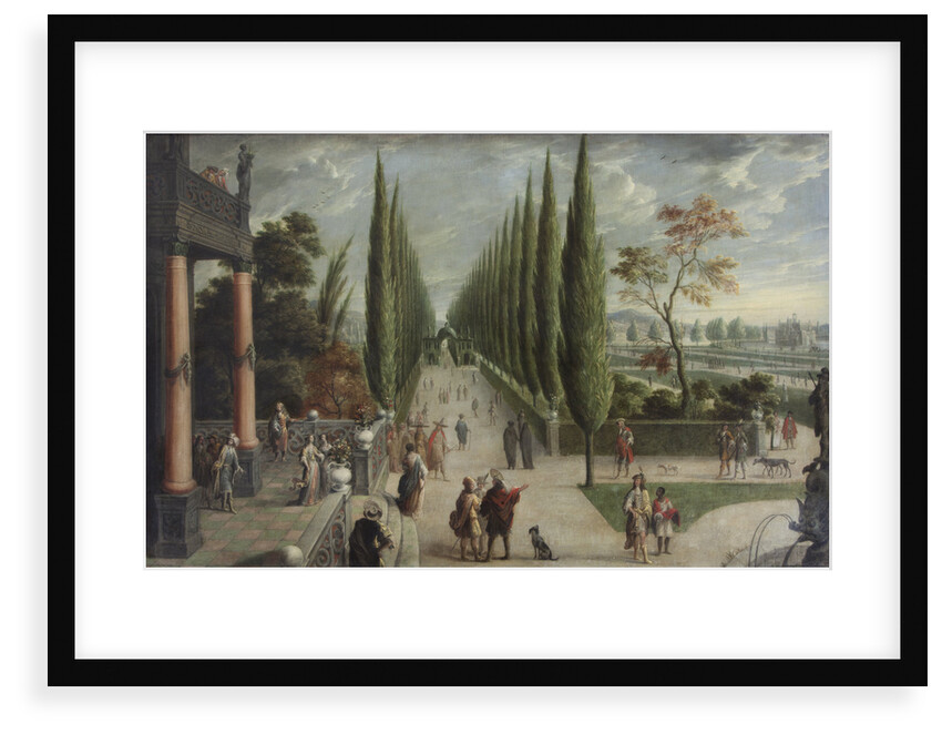 Italian-style garden landscape by Anonymous