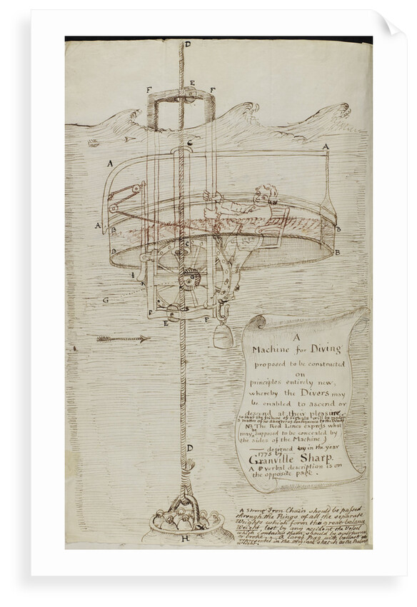 Design for a diving bell by Granville Sharp