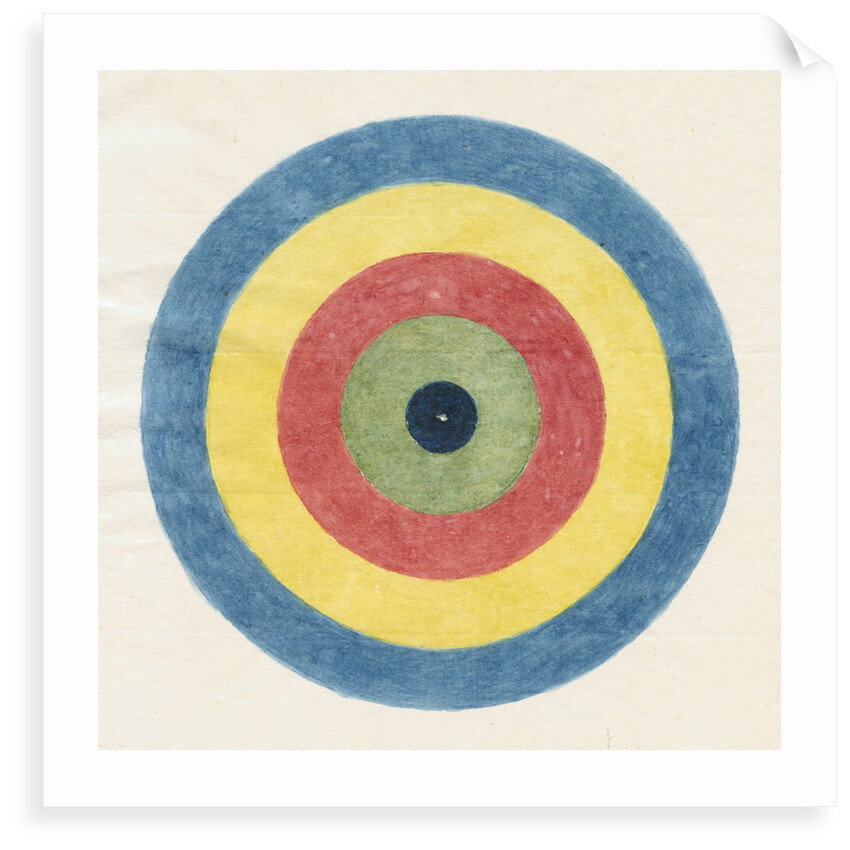 Roundel for use in optical experiments by Robert Waring Darwin
