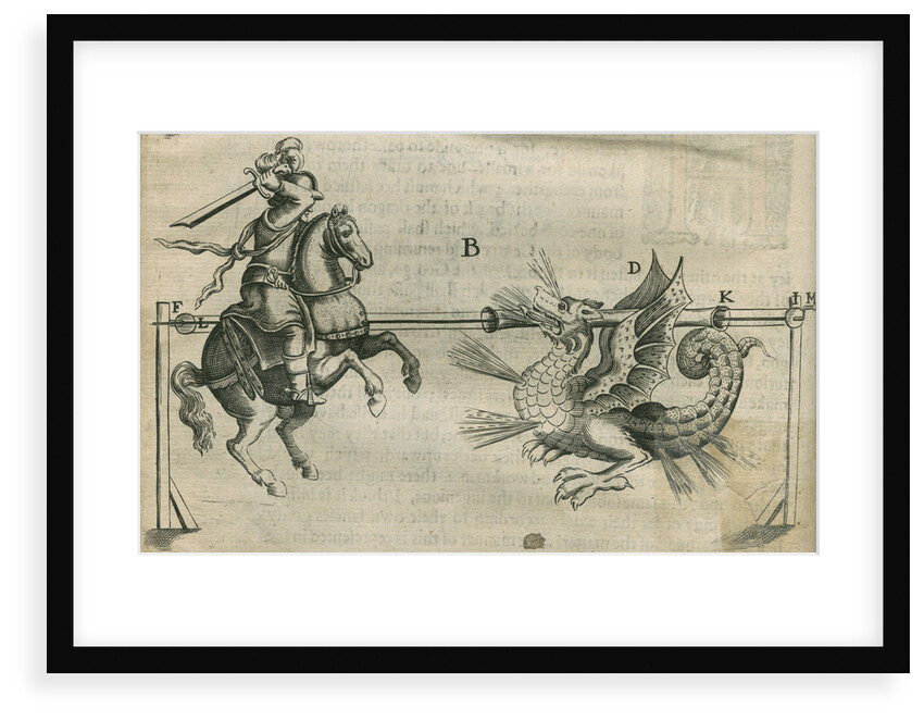 Firework display depicting St George fighting the dragon by Anonymous