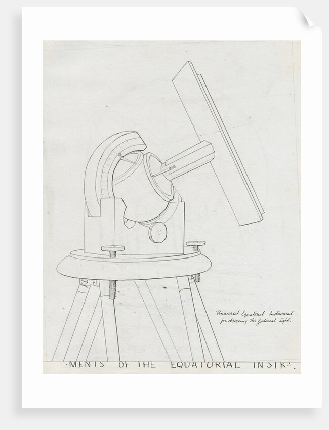 Instrument for observing zodiacal light by Charles Piazzi Smyth