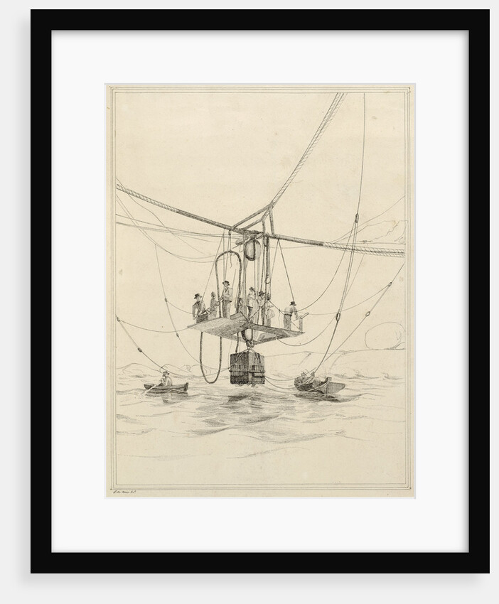 Diving bell used for salvage operations on the wreck of H.M.S.Thetis by John Frederick Fitzgerald De Roos