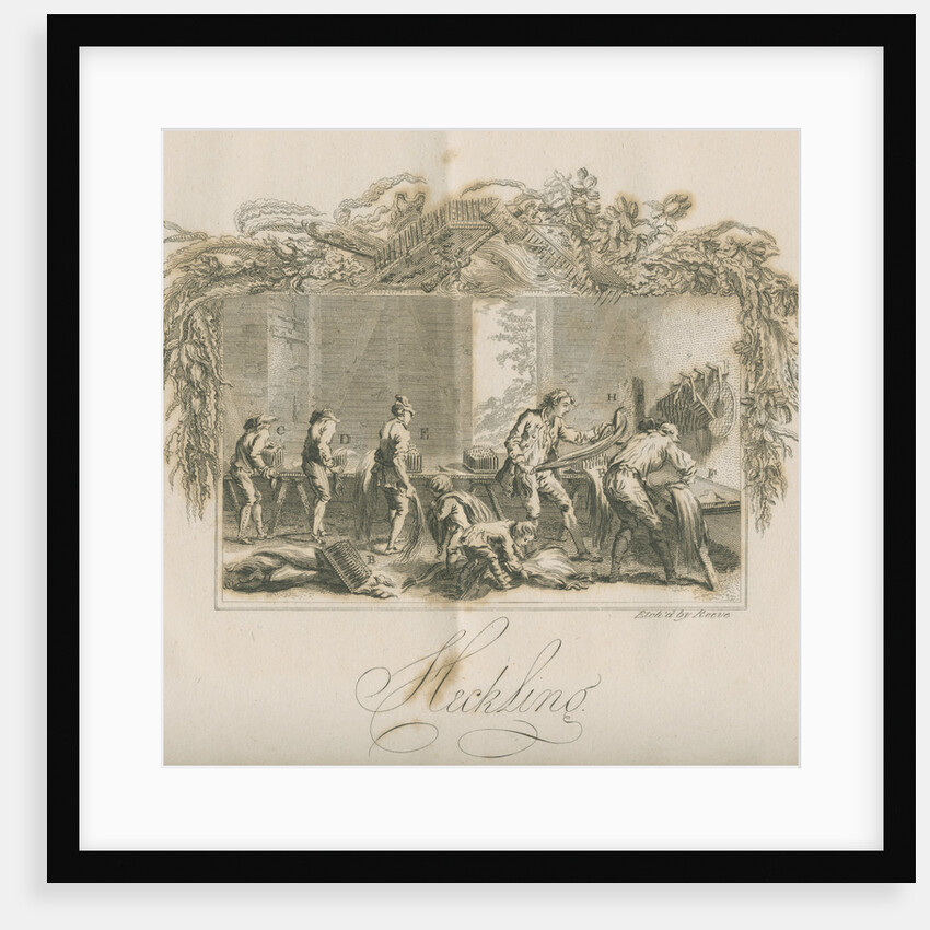 Heckling of hemp plant fibre by Richard Reeve