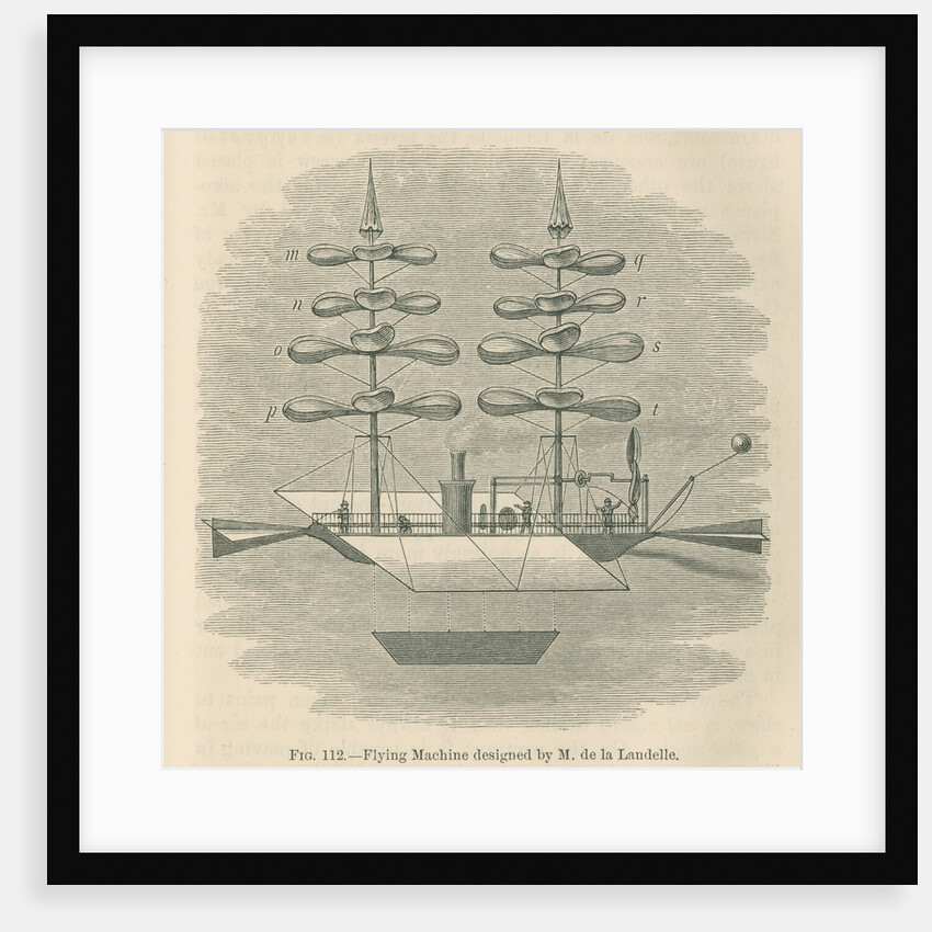 'Flying machine designed by M. de la Landelle' by William Ballingall