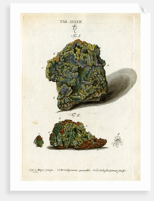 Green mineral of lead by Johann Sebastian Leitner