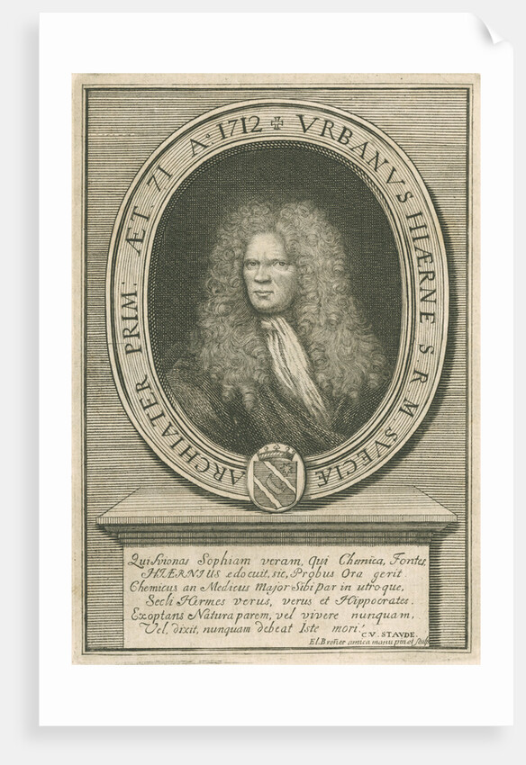 Portrait of Urban Hjarne (1641-1724) by Elias Brenner