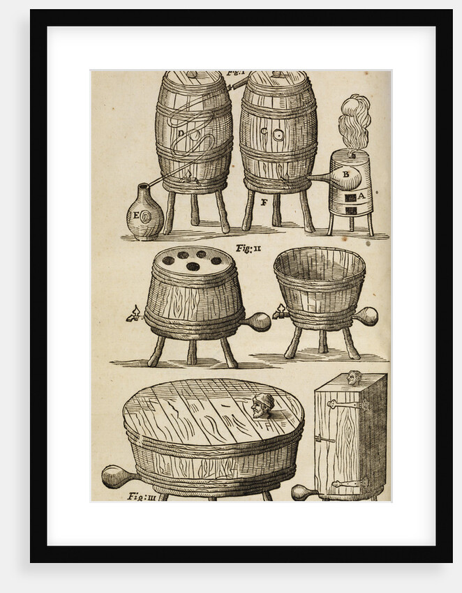 Wooden vessels for distilling, beer-making and bathing by unknown