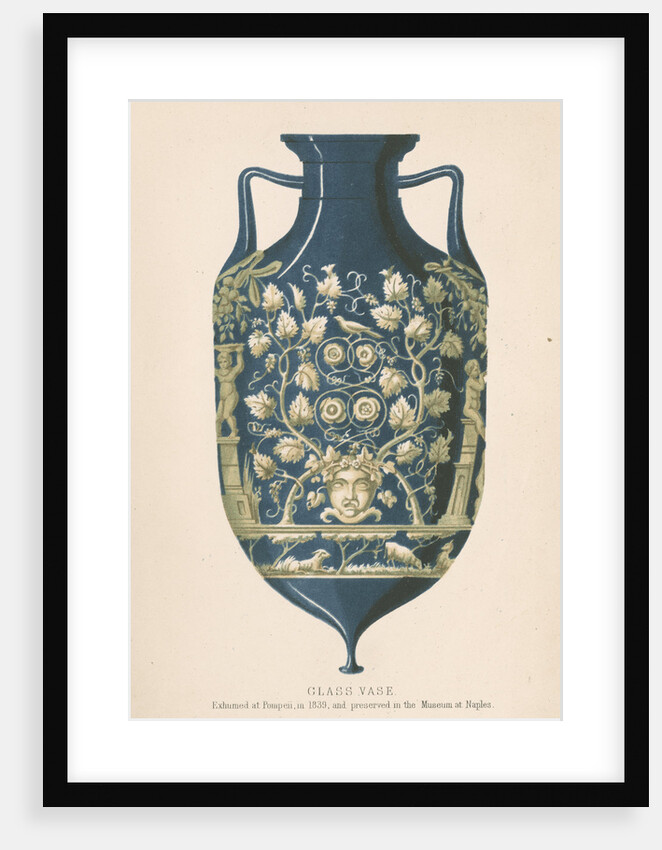 Glass vase from Pompeii by J R Robbins