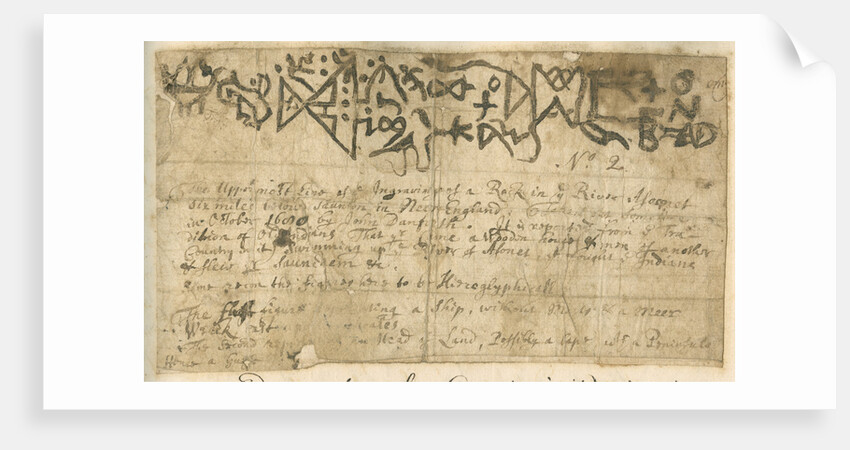 Carvings on Dighton Rock by John Danforth