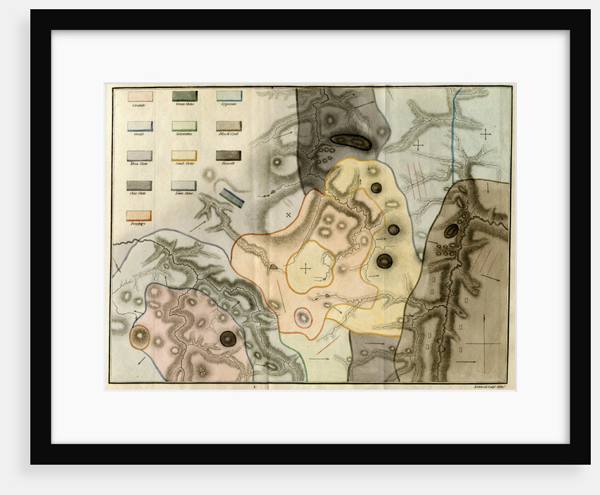 Geological map by James Kirkwood and Son
