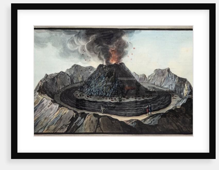 Crater of Mount Vesuvius by Pietro Fabris