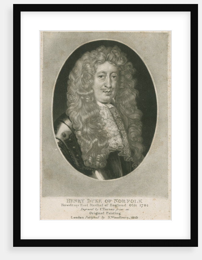 Portrait of Henry Howard, 7th Duke of Norfolk (1655-1701) by Charles Turner