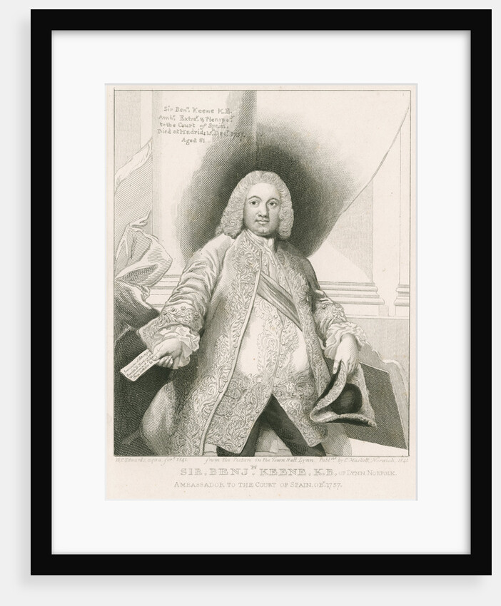 Portrait of Sir Benjamin Keene (1697-1757) by William Camden Edwards