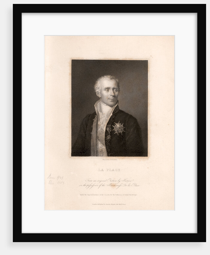 Portrait of Pierre-Simon Laplace (1749-1827) by James Posselwhite