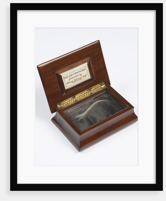 Lock of Newton's hair by Anonymous