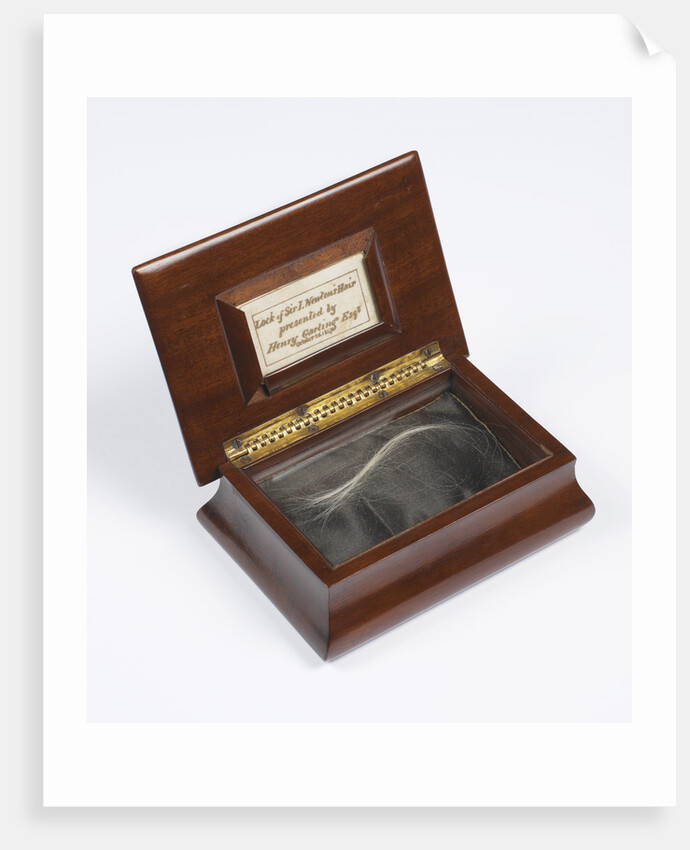 Lock of Newton's hair by Anonymous