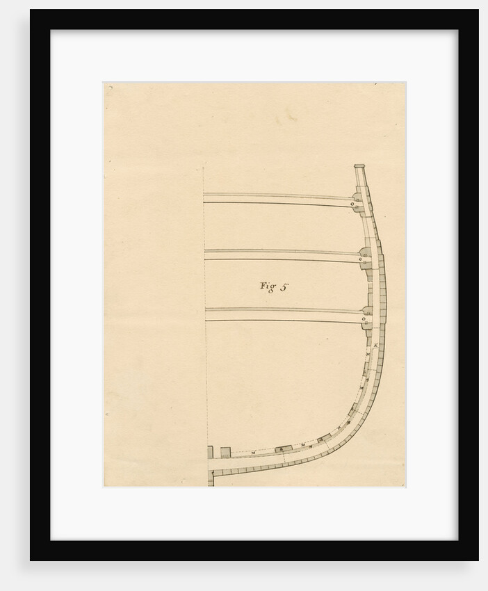 Cross section of a merchant ship by Robert Seppings