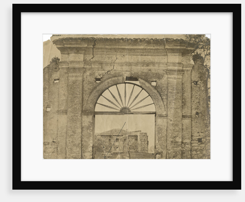 'Porte Cochere...near Auletta' [earthquake damage] by Alphonse Bernoud Grellier