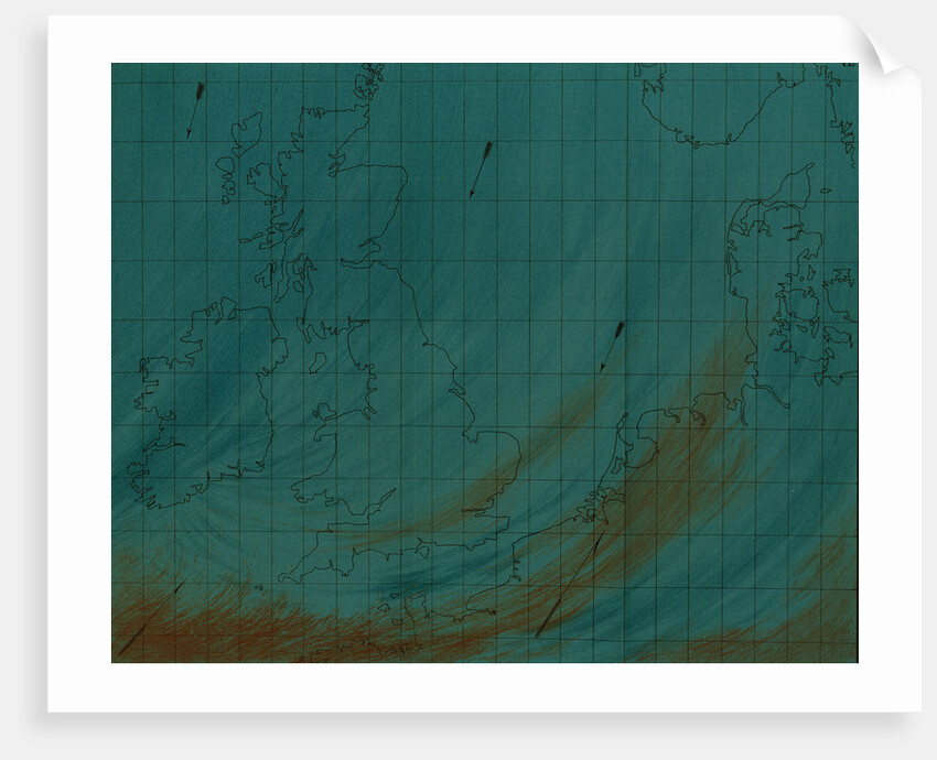 Map showing polar air current by Martin & Hood