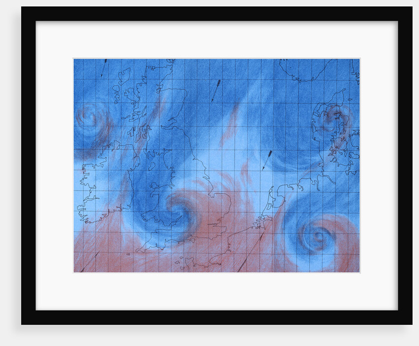 Map showing tropical and polar air currents by Martin & Hood