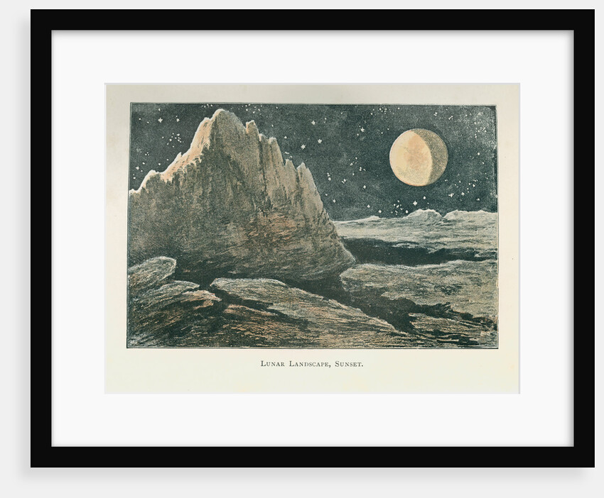 The lunar landscape 'at sunset' by Anonymous