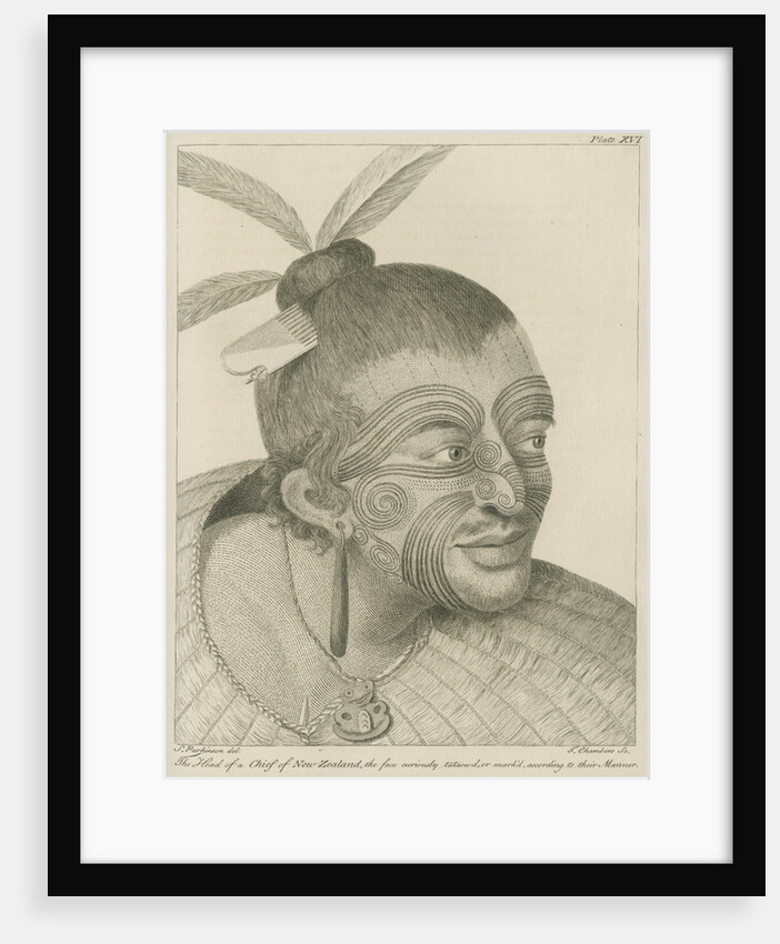 'The Head of a Chief of New Zealand...' by Thomas Chambers