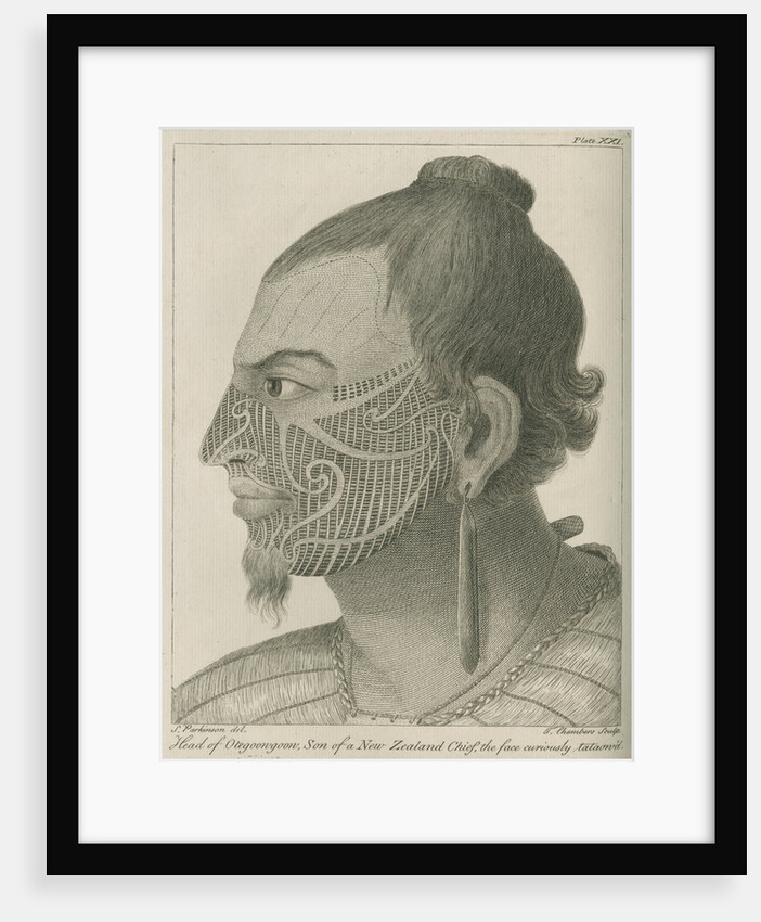 'Head of Otegoowgoow, Son of a New Zealand Chief...' by Thomas Chambers