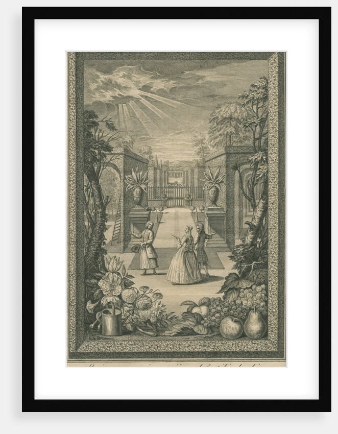 English garden scene by Henry Fletcher