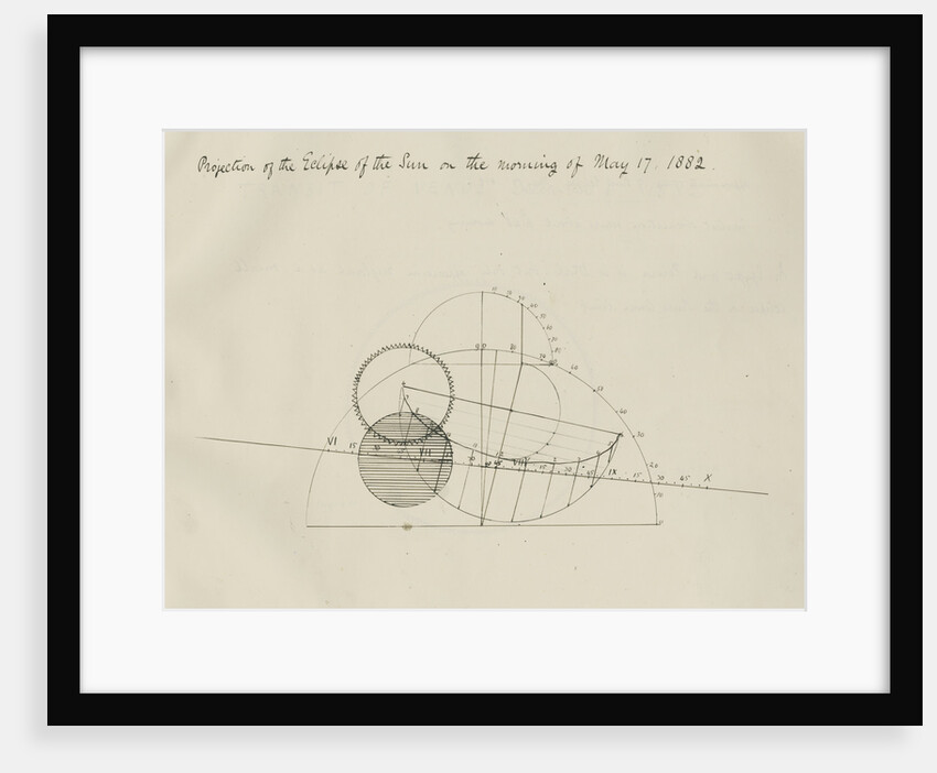 'Projection of the eclipse of the Sun on the morning of May 17, 1882' by Samuel Johnson