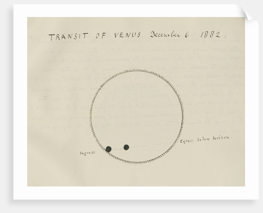 'Transit of Venus December 6, 1882' by Samuel Johnson