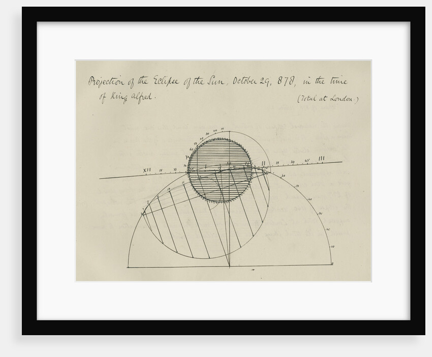 'Projection of the eclipse of the Sun, October 29, 878, in the time of King Alfred' by Samuel Johnson