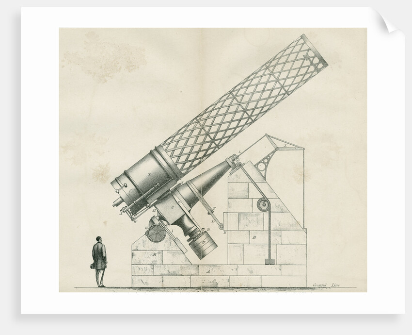 Artist's impression of the Great Melbourne Telescope by W H Wesley