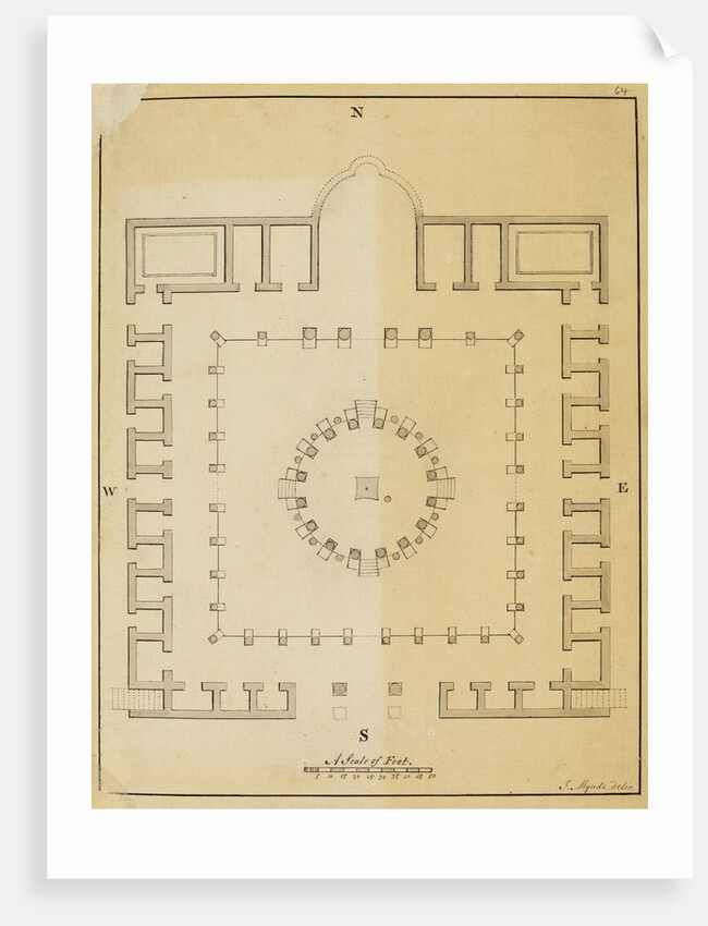 Plan of the Temple of Serapis at Pozzuoli by James Mynde