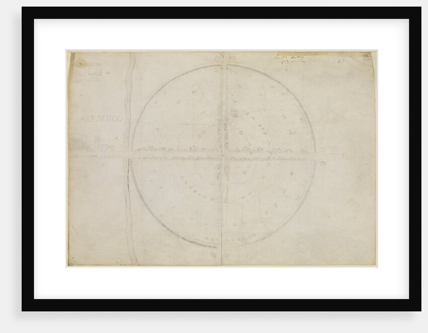 Plan of the stone circles of Avebury by John Aubrey