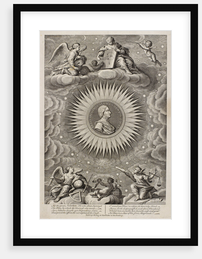 Portrait of Isaac Newton (1642-1727) by George Bickham the elder