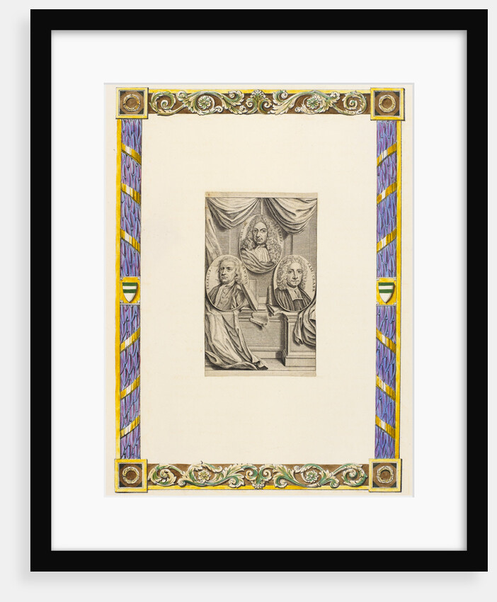 Portraits of Gottfried Wilhelm Leibnitz, Sir Isaac Newton and Samuel Clarke by Anonymous