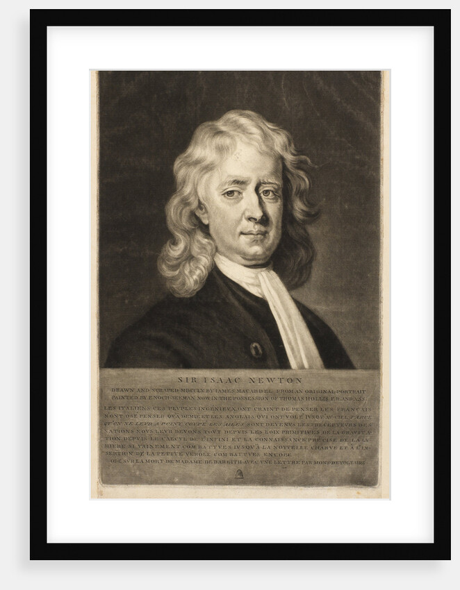 Portrait of Isaac Newton (1642-1727) by James McArdell