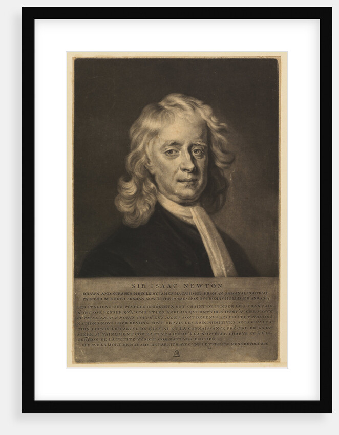 Portrait of Isaac Newton (1642-1727) by James McArdell